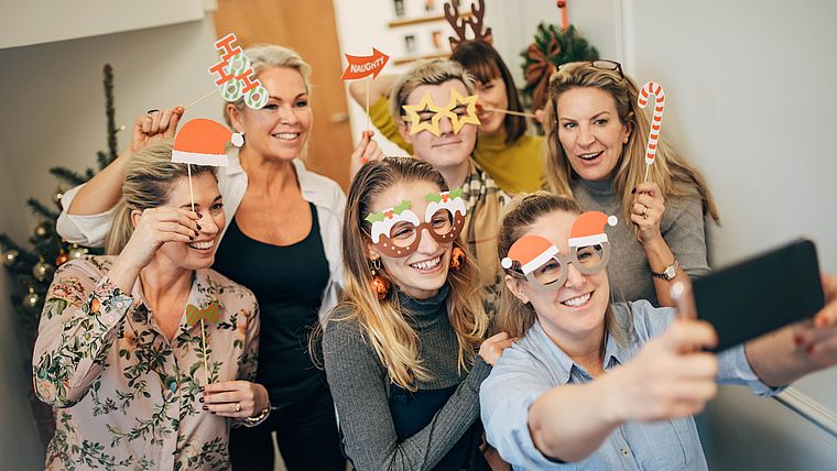 Weihnachtsfeier Erinnerungsfoto