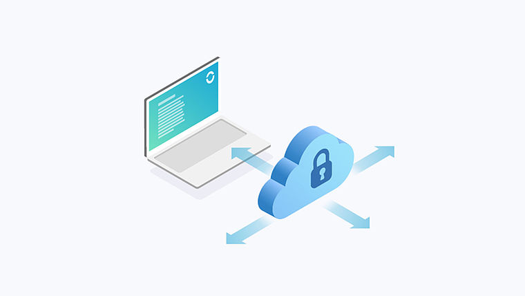 Illustration: sichere Verschlüsselung in der Cloud