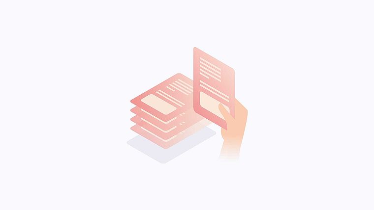 Illustration einer Muster 13 Heilmittelverordnung, die von einer gezeichneten Hand gehalten wird neben einem Stapel Verordnungen